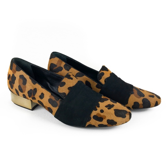 SCHUTZ Shoes - Schutz Leopard Pony Hair Loafer Flat Shoes 8